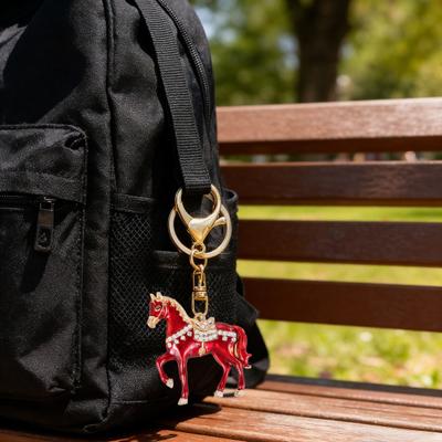 Chinese New Year Horse Charm 2026 Year of The Horse Mascot Pendant Lucky Zodiac Animal Alloy Feng Shui Charm for DIY Keychain Bracelet Jewelry Making