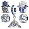 Copper Metal Devil's Eye Series Bead Components Egypt Pharaoh Dangle Charm Bead Component Compatible With Authentic Original Bracelet High Quality