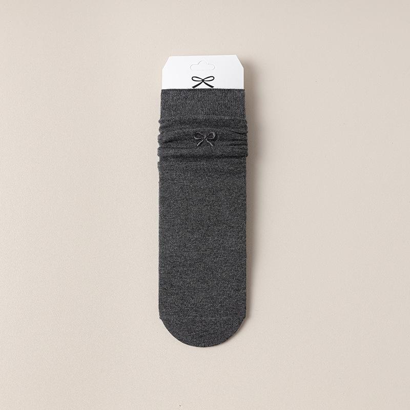 Women's Summer Thin Ballet Style Bow Embroidered Boneless Cotton Socks