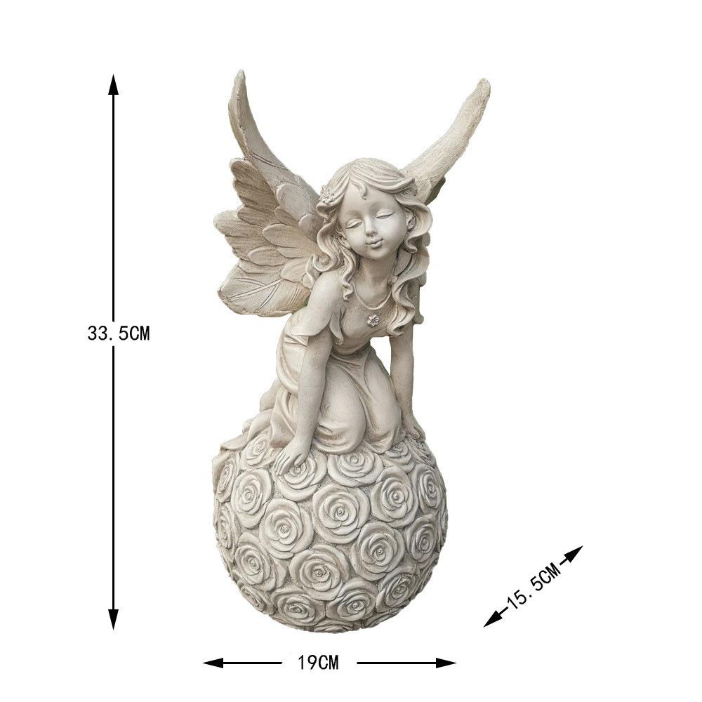 European Style Garden Fairy Resin Ornaments for Outdoor Decor