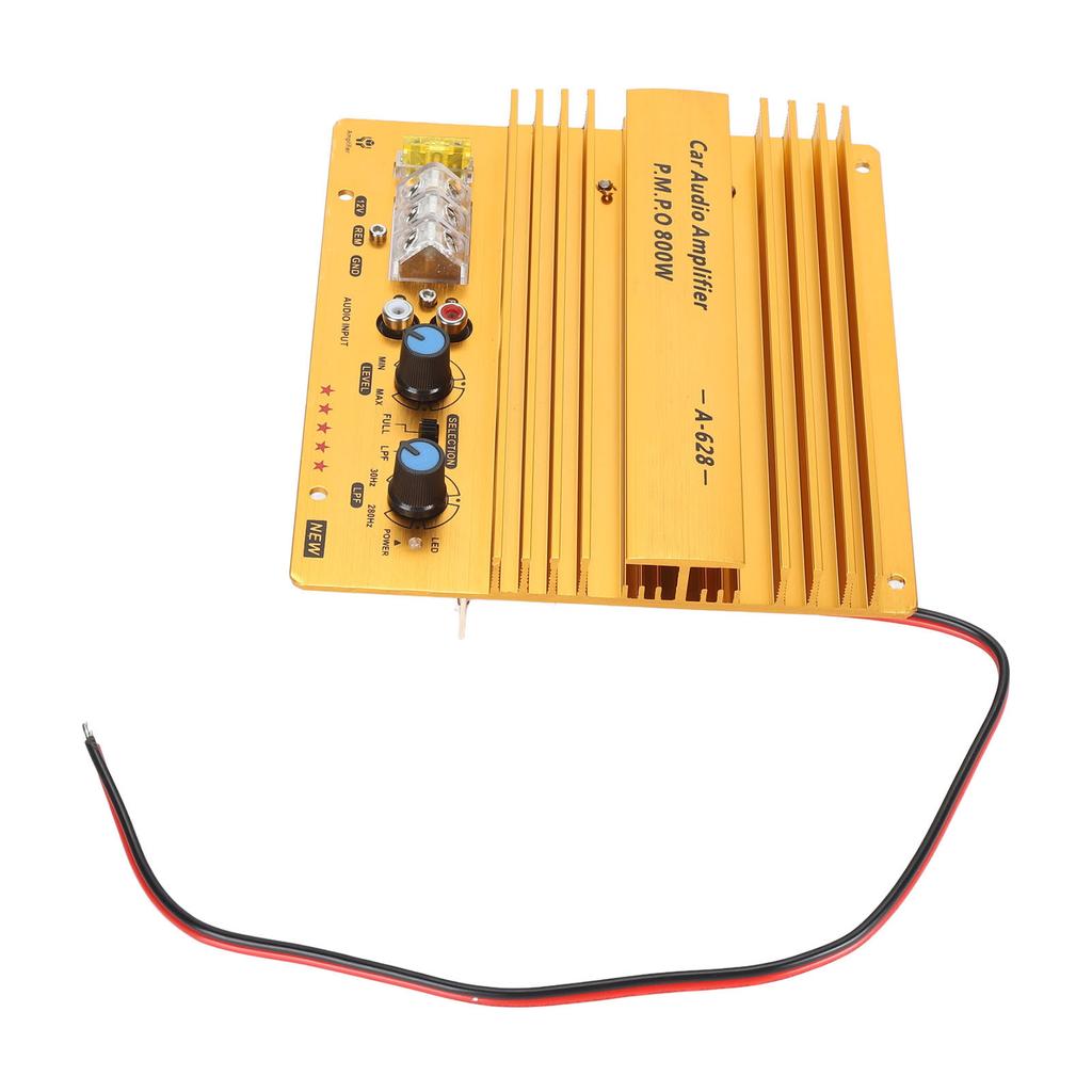 Car Amplifier Board 800W High Power Aluminum Alloy Powerful Bass Subwoofer Board for Car Speaker 12V