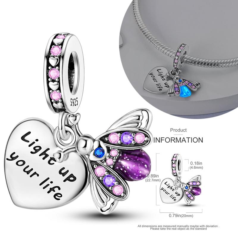 Neueste Kupfer Atemberaubende Charms Perlen Niedliche Haustiere Dangle Leuchtender Hundeanhänger Passend für Original Armband DIY Schmuck