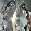 Metallic Lustrous Big Wave Lace Fabric Big Brand Designed Pleat Mesh Organza DIY Styling Sewing Fashion Ruffle Dress Accessories
