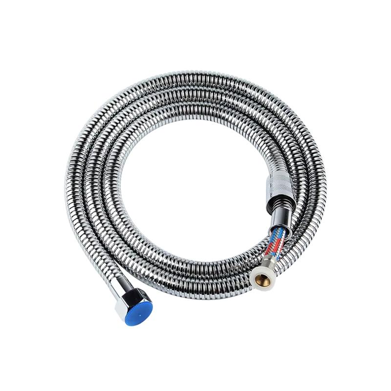 Luxury High Quality Stainless Steel Thread 1.5M Shower Hose Flexible Metal Shower Tube Shower Flexible Hose (Silver,1.5m)