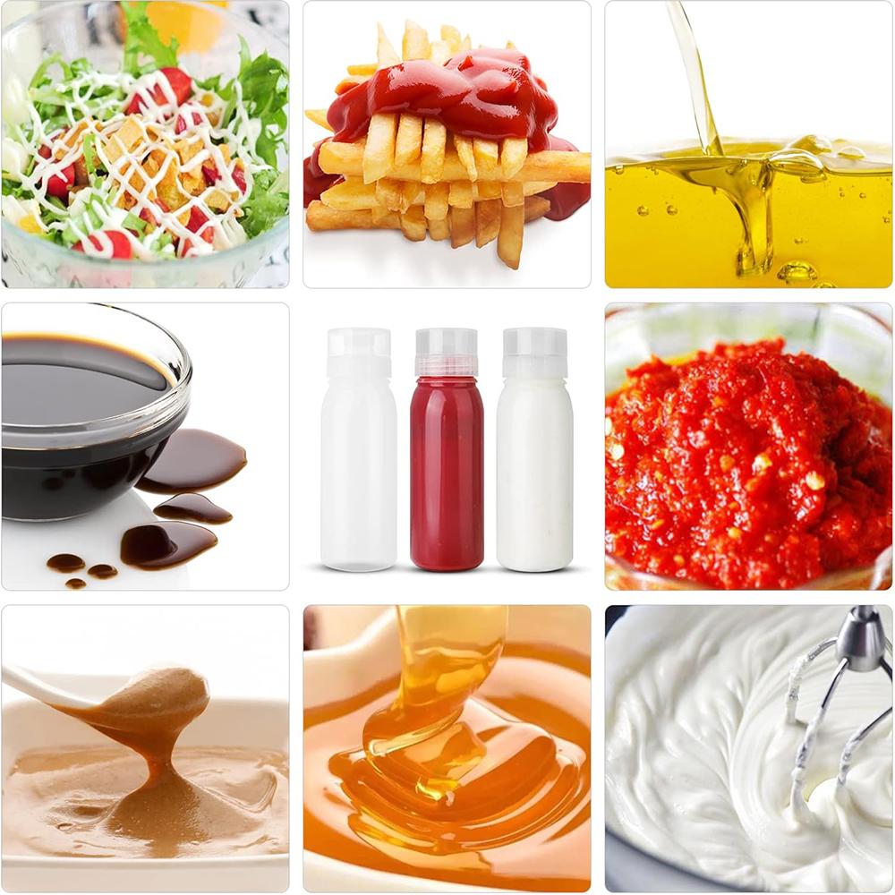 3Pcs 380ML Porous Condiment Squeeze Bottles for Ketchup, Salad, BBQ Sauce, Oil