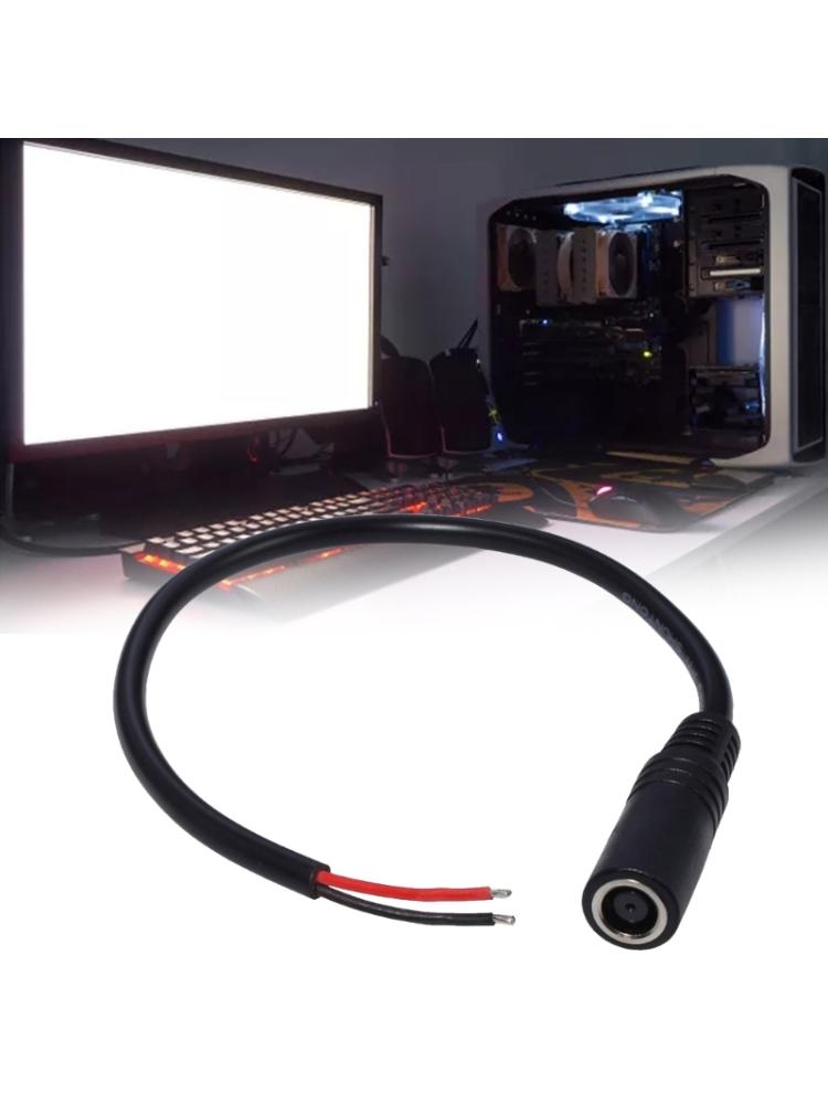 High Quality DC7.4x5.0mm Female To 2Pin Power Cable 18AWG 2x0.75mm2 Power Wires for Laptop Charger Supports Up To 120W