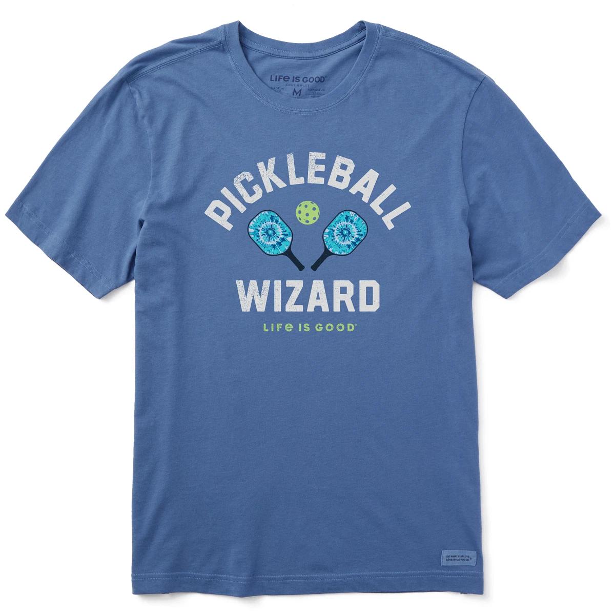 Life is Good. Men s Tie Dye Pickleball SS Crusher Tee, Vintage Blue 3XL фото