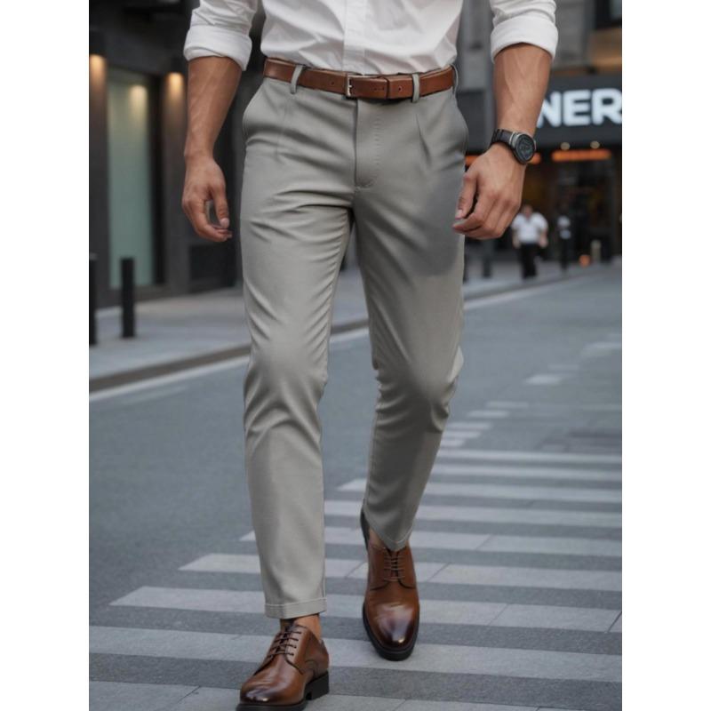 Men's business pants spring and summer new high-end men's straight casual pants 6