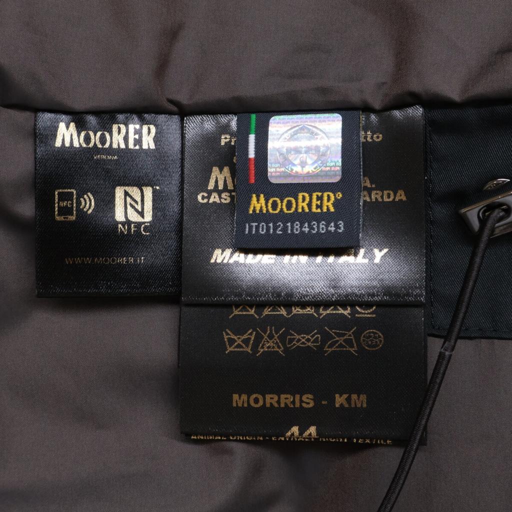 MOORER [New/Domestically Authorized] MORRIS-KM with Rabbit Fur Collar Jacket 44 NavyUsed