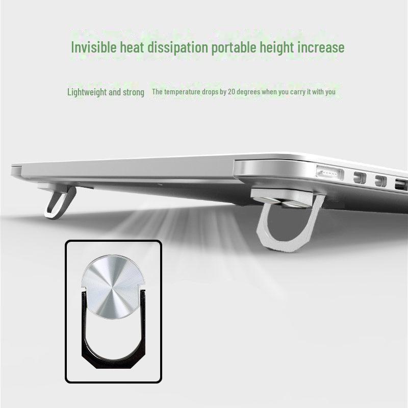 

Портативная складная металлическая подставка для ноутбука с теплоотводом single серебряный серый