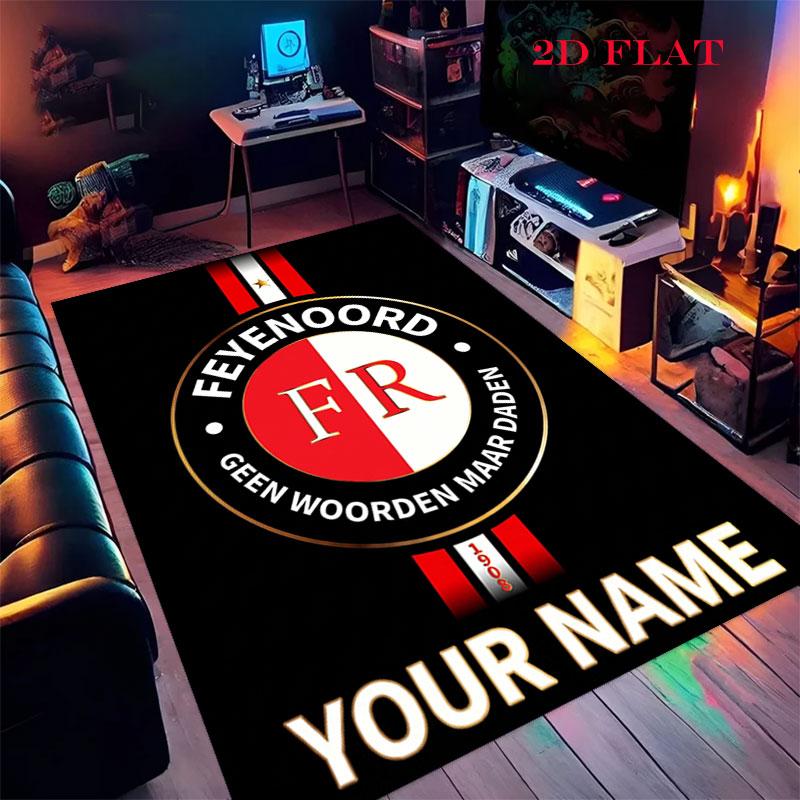 Custom Feyenoord Carpet Rug for Living Room Bedroom Home Sofa Decoration,Kids play Nonslip Floor Mat
