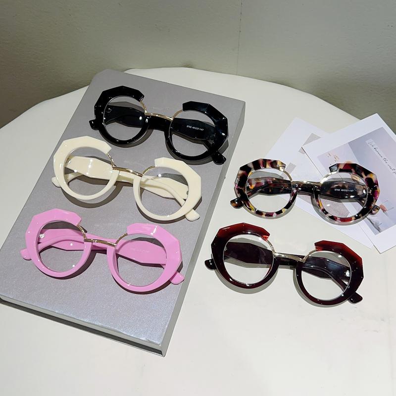 Oversized Irregular Glasses Women  New Fashion Blue Light Blocking Optical Frames Trendy Brand Design Decor Eyewear