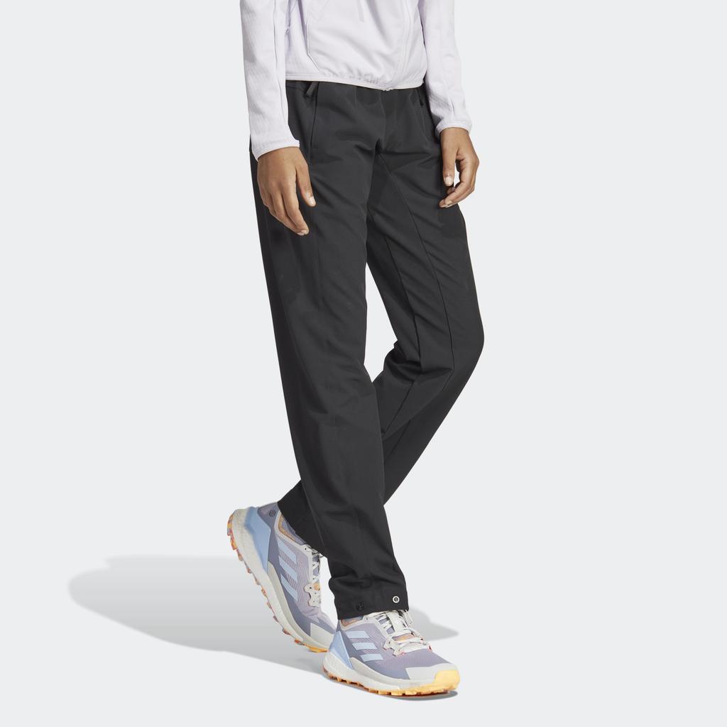 Adidas Logo Print Elastic Waist Straight Casual Pants Women Bottoms Black HN2951