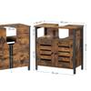 VASAGLE Under Sink Cabinet, Bathroom Vanity Unit, Storage Cupboard, 60 x 30 x 60 cm, with Steel Frame, Open Shelf, Louvered Doors, Adjustable Shelf