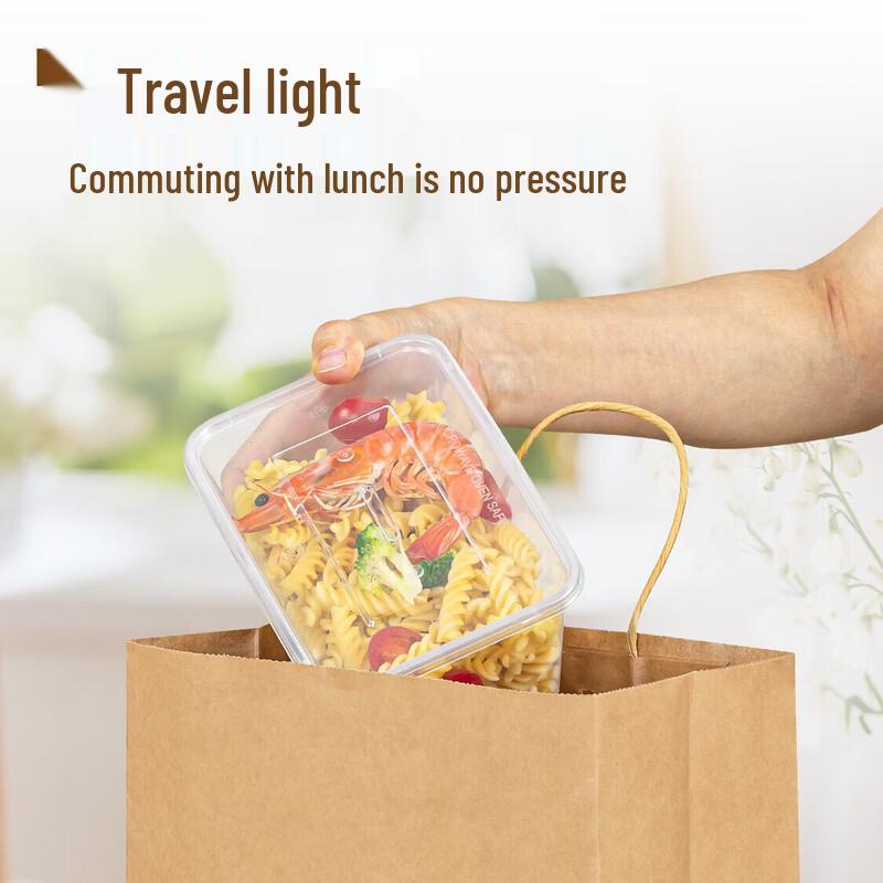 temeiju Disposable Rectangular Food Containers with Lids (10-Pack)