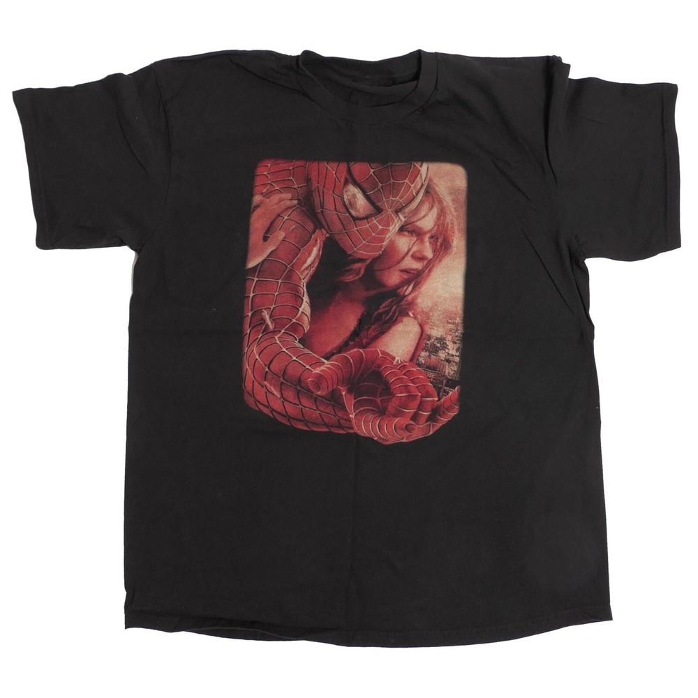 Футболка Человек-паук 2 Сэм Рэйми 2004 Тоби Магуайр Стэн Ли Мэри Джейн Marvel Репринт Унисекс Футболка XXL