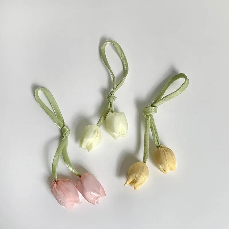 10 pieces of tulip fabric flowers DIY clothing accessories hair accessories bag clothing hair clips