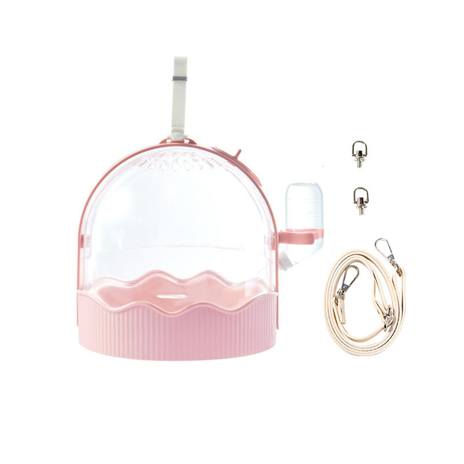 

Прозрачная переноска для домашних животных, дорожная, ручная кладь, портативная сумка через плечо One Size розовый