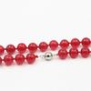 10 mm Runt Röd Jade Kalcedon Halsband Natursten Tillbehör Pärlor Halsband Kvinnor Flickor Presenter Handgjorda smycken Design Design