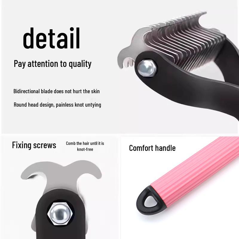 Pet Deshedding & Grooming Comb for Cats and Dogs