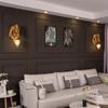 Electroplated Horse Head Wall Lamp Light Gold Luxury Living Room Wall Corridor Aisle Lamp European Creative Animal Led Wall Lamp