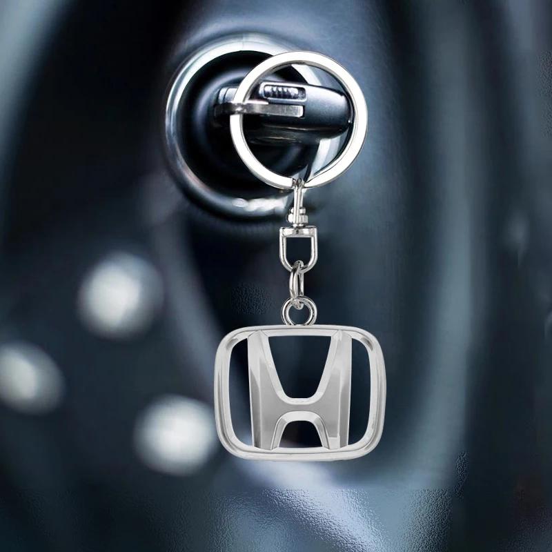 2025 Car New Honda Car Key Chains Keyring Pendant Metal Keychain Holder Auto Accessories For Honda Civic Accord CRV HRV Fit Jaz
