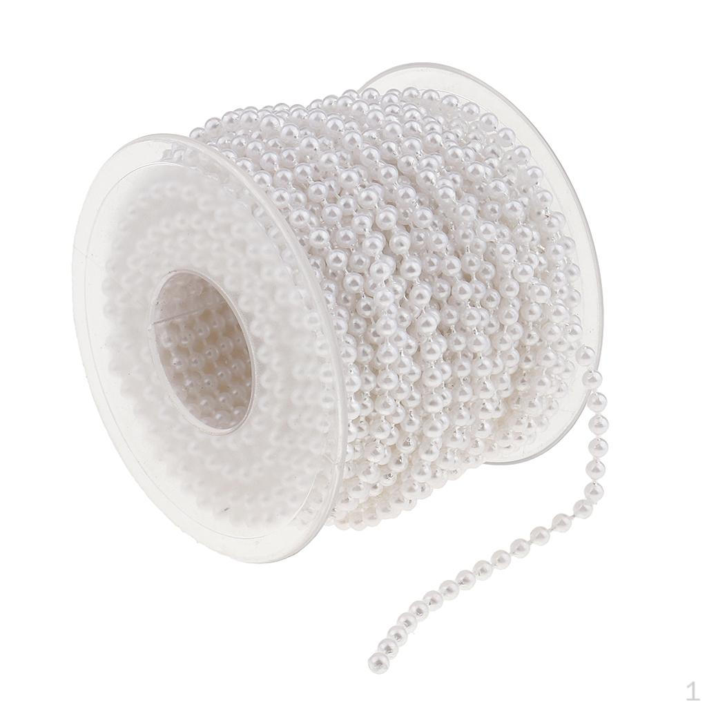 20 Meters Elegant Roll Pearl Garland Strands String for Wedding Party Home Decoration Craft