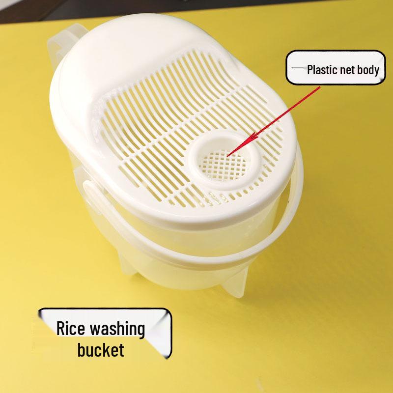 Hands-Free Rice Rinsing Device: Efficient Sieve and Drain Basket for Easy Rice Washing