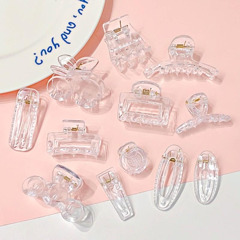 10 PCS Clear Hair Pins DIY Hair Accessories Clear Hair Grips Acrylic Material DIY Small Hair Clip Hair Clamp for Hair