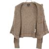 45R Brown 5118080 Heathered Waffle Knit Cardigan Tops Not Written BrownUsed