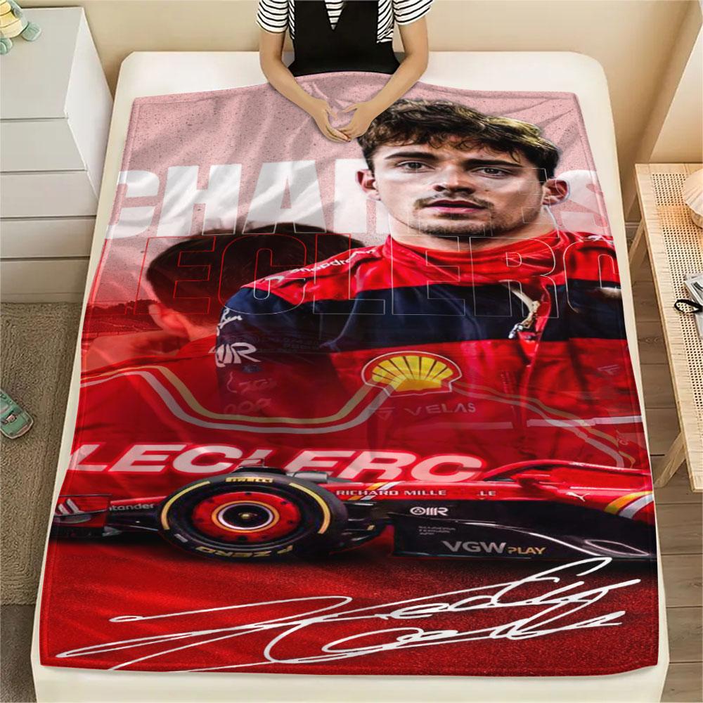 1PC Charles Leclerc Patterned Flannel Blanket Suitable For All Seasons for Home Decor Warmth and Comfort Gifts Holiday Present