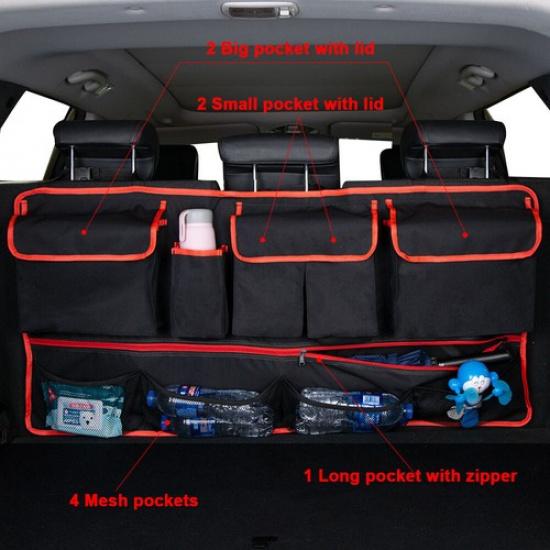 Car Trunk Organizer Storage Bag Backseat Capacity Stowing Tidying Oxford Cloth