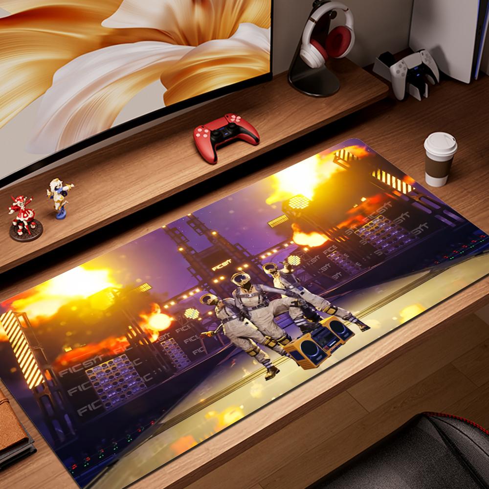 HYBXAXC Satisfactory Mouse Pad Cartoon Lockedge Large Gaming Pad Computer Gamer Keyboard Mouse Mat Desk Mousepad for PC Desk Pad