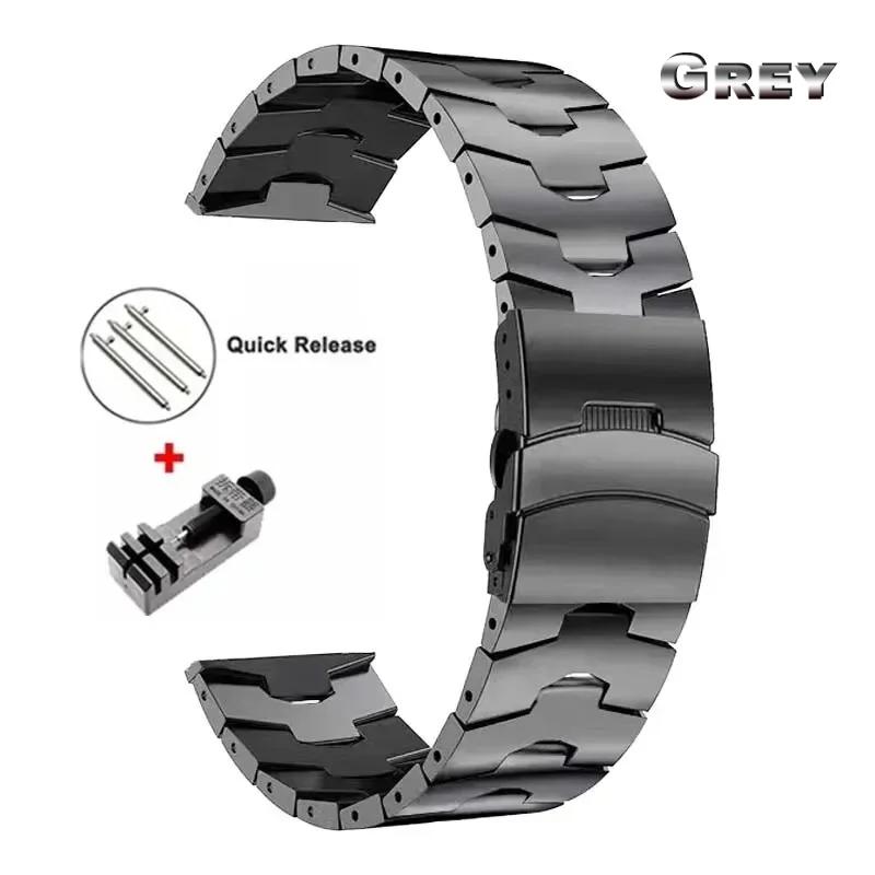 22mm Luxury Titanium Strap For Huawei Watch5/GT5Pro GT4/4Pro 46 Band For Samsung Watch 46mm 3 45mm Bracelet For Amazfit GTR 47mm