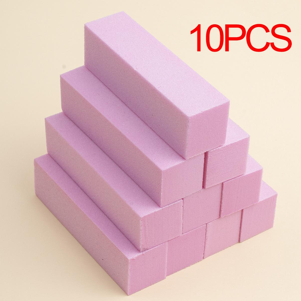 

YIKOOLIN 10PCS Sponge Nail Buffer Block Set for Manicure Pedicure Nail Art Polishing Sanding And Buffing Nail Care Tools розовый