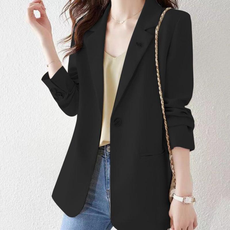 

Повседневный блейзер для женщин, маленький, осенний, новый стиль, корейский стиль, короткий топ с эффектом омоложения XL