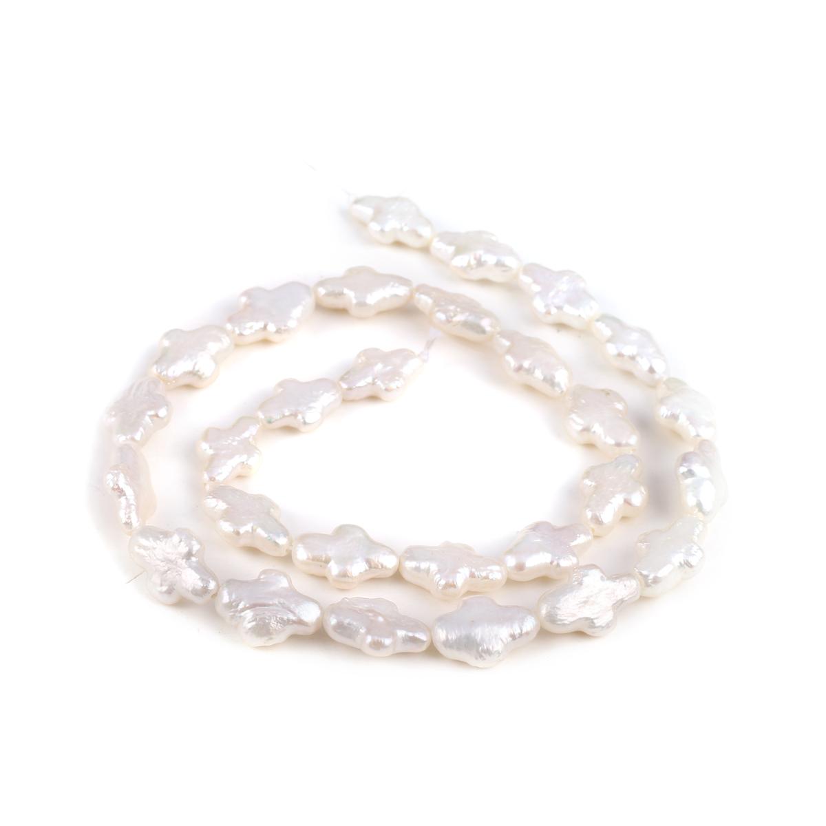 

1String, Baroque Cross Shape Pearl 10×15mm, Fashion Women Natural Freshwater Pearl Beads for Jewelry Making DIY Crafts, Luxury Bulk Gifts 36cm 1String/10×15mm-36cm білий