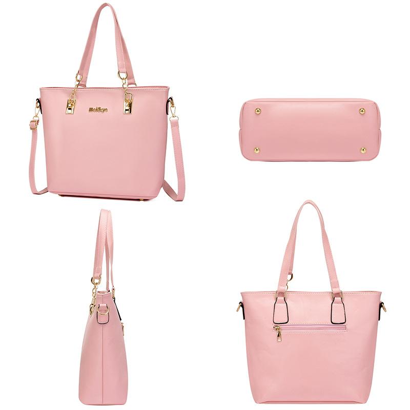 Neue sechsteilige Mutter-Kind-Tasche einfarbig große Kapazität tragbare Umhängetasche Umhängetasche Damen große Tasche Mode