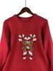 Women's Christmas Bow Sequin Sweater - Autumn/Winter, Long Sleeve, Round Neck
