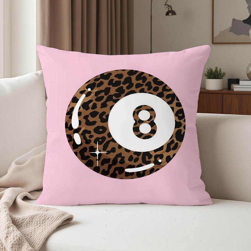 Leopard Print Black Eight Pillow Case Suitable For Bedrooms Living Rooms Cars Home Decoration