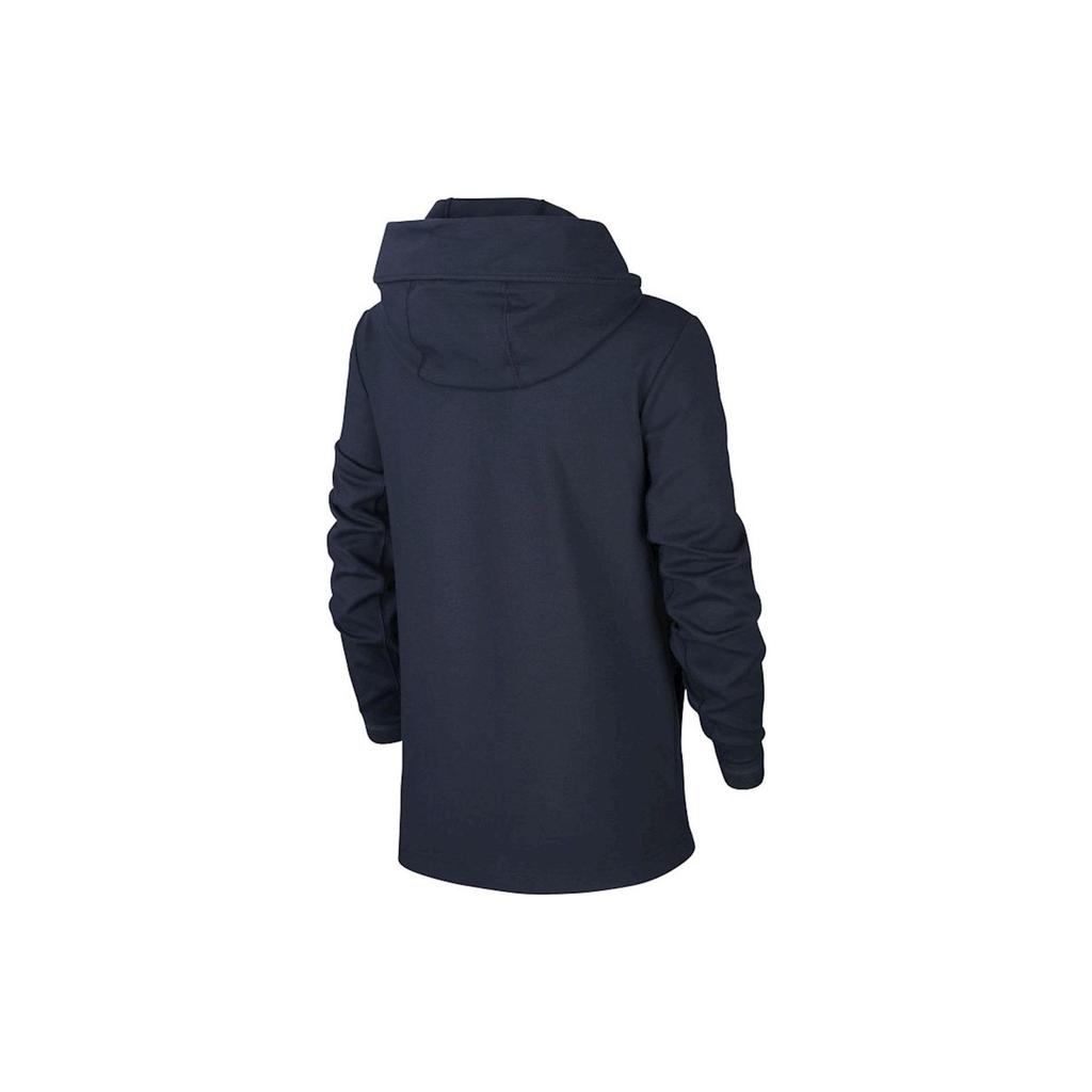 Nike Logo Embroidered Casual Sports Hoodie Jacket Kids jackets Navy-Blue CN6958-475