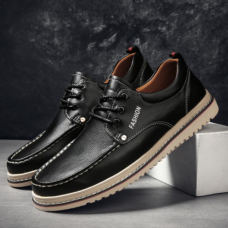 Brand Spring Autumn Men's Casual Shoes Leather Business Oxfords Men Fashion British Style Skin-friendly Minimalist Shoes for Men