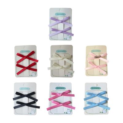 Hårklämma med rosett för kvinnor och flickor, mini-gripklämmor med banddesign, håraccessoarer för vardagsbruk och fester