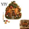 Dekoratives Fantasy-Hausornament 3D-Haus-Thema Stoffstanznadel-Set für Anfänger & Erwachsene, Komplettes DIY Kreatives Geschenk Bastler Stickerei