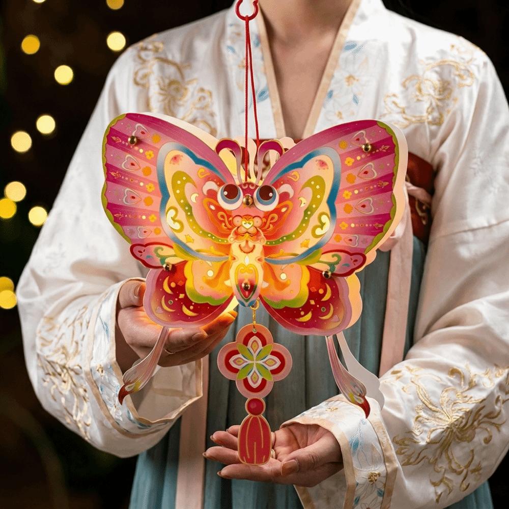 Butterfly Children's Hand-held Lanterns Paper Luminous Lantern Mid-Autumn Festival