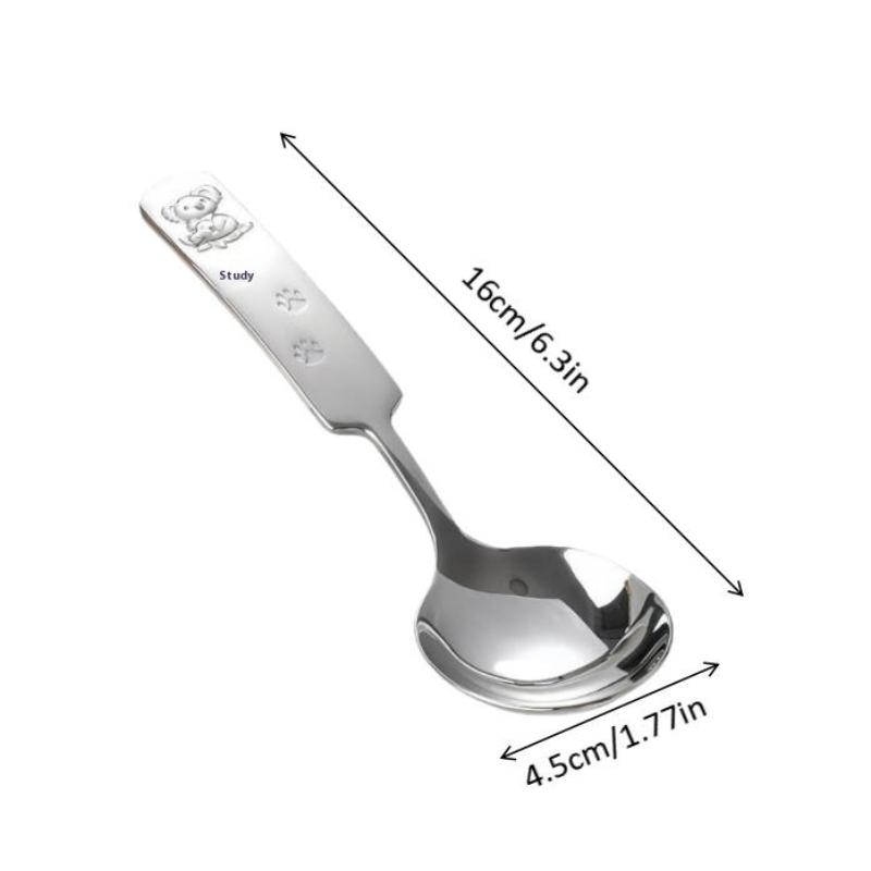 1/3PCS Cartoon Stainless Steel Spoon Koala Pattern Children's Rice Spoon Soup Spoon Ice Cream Spoon Tea Spoon Dessert Spoon