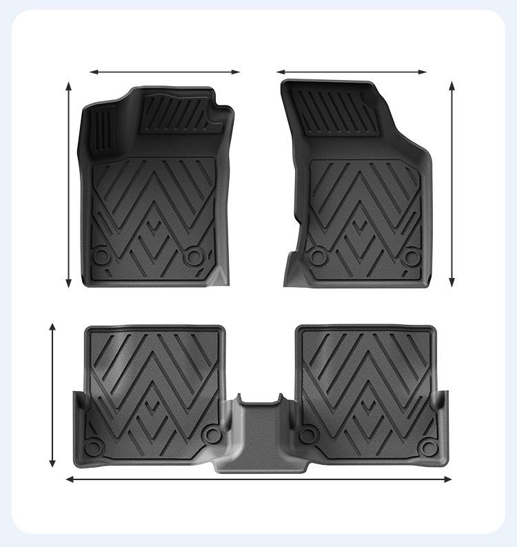 Eco-friendly Anti-slip TPE Car Floor Mats for 08-20 Volkswagen Lavida/Lavida Qiyang - Wear-resistant Design.
