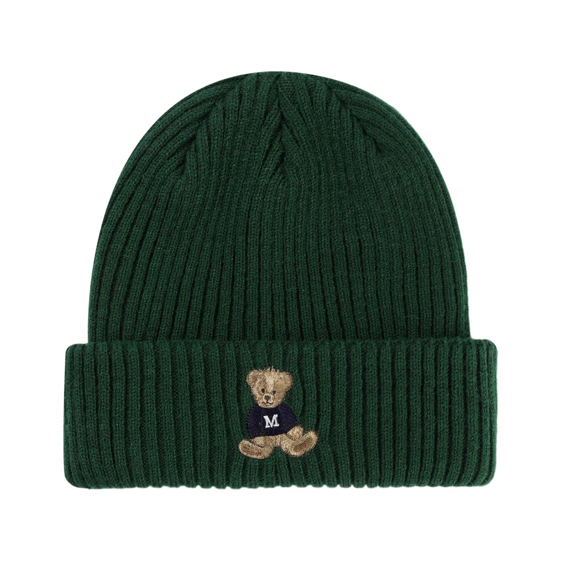 Marithe Francois Girbaud Doodle Bear Beanie Dark Green ONE SIZE зелёный