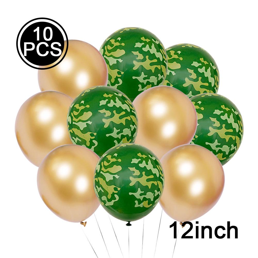 Military Camouflage Balloon Set Metal Latex Balloon Children's Birthday Camouflage Party Background Decoration Photo Taking