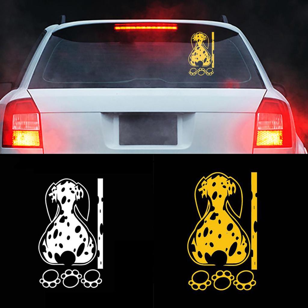 Wagging Dalmatians Sticker Car Windshield Wiper Dog With Tail Funny Vinyl Decal